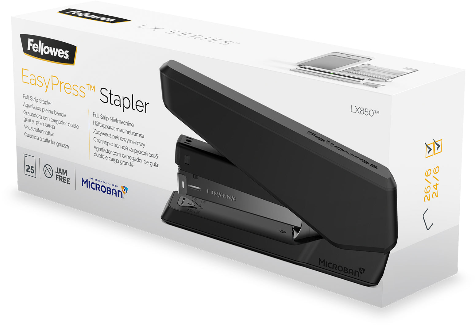 Fellowes LX850 – 25 Blatt, Schwarz