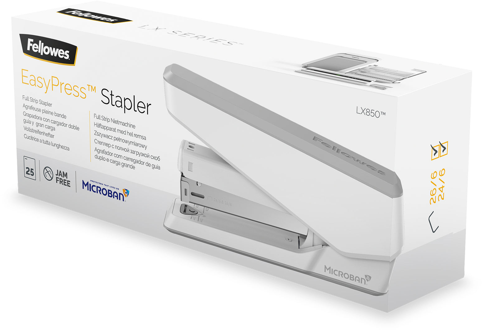 Fellowes LX850 – 25 Blatt, Weiss