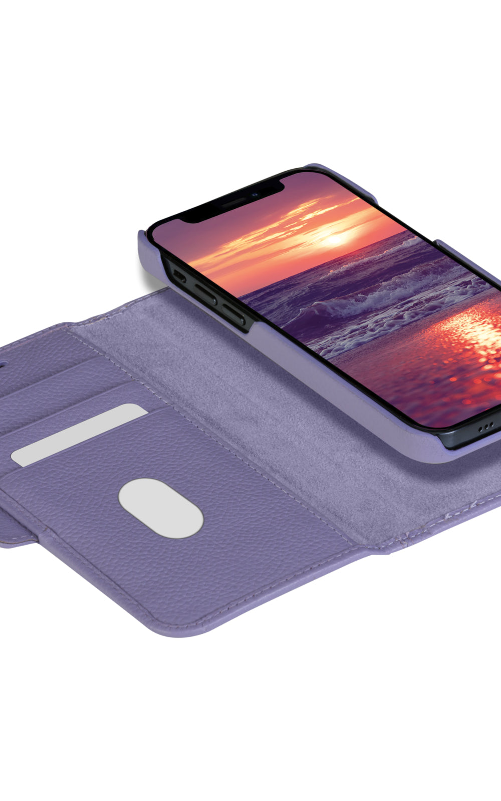 dbramante1928 New York Wallethülle – für Apple iPhone 13 Pro Max, 3 Kartenfächer, Violett, Magnetverschluss