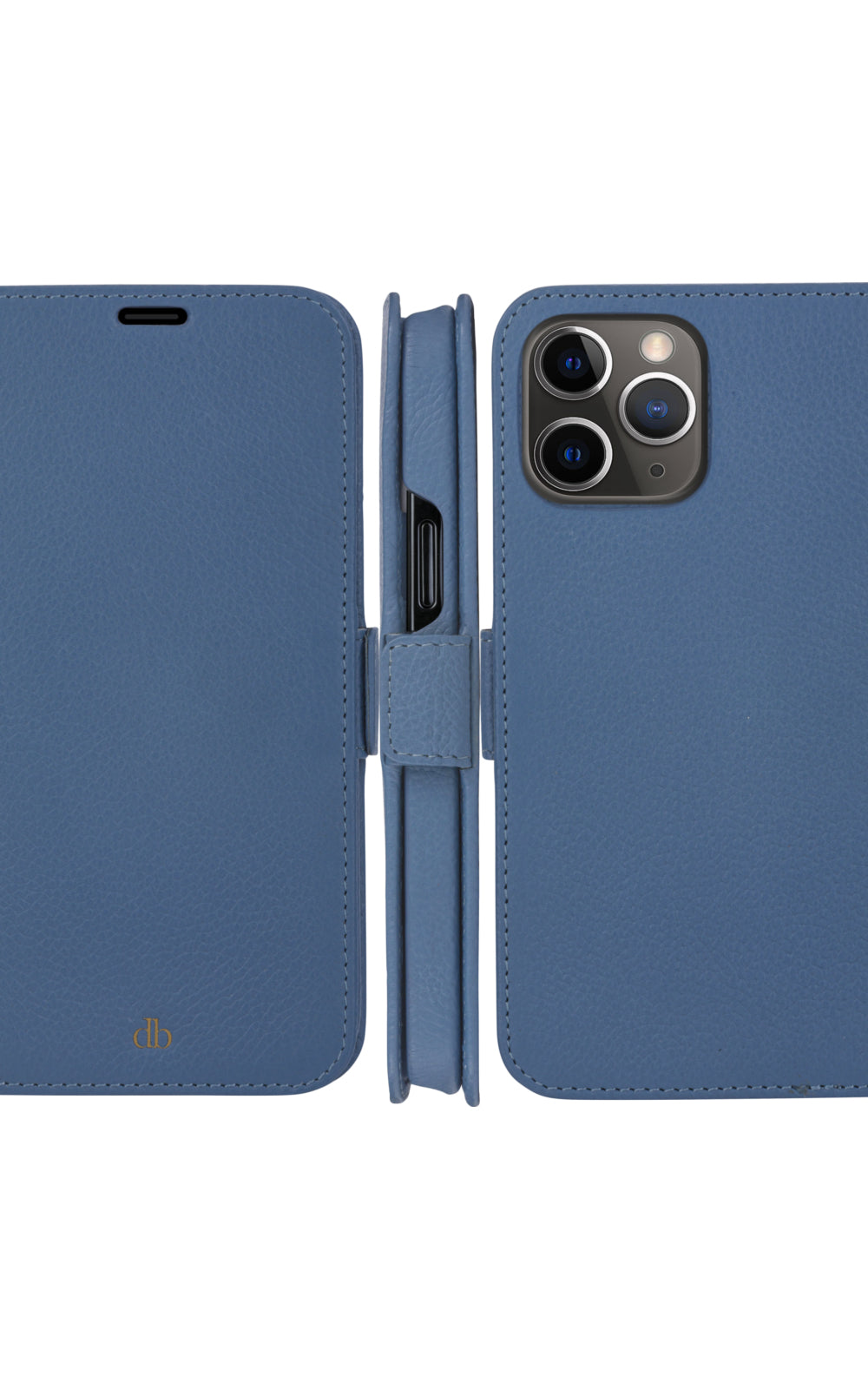 dbramante1928 Wallethülle – für Apple iPhone 13 Pro Max, 3 Kartenfächer, Blau