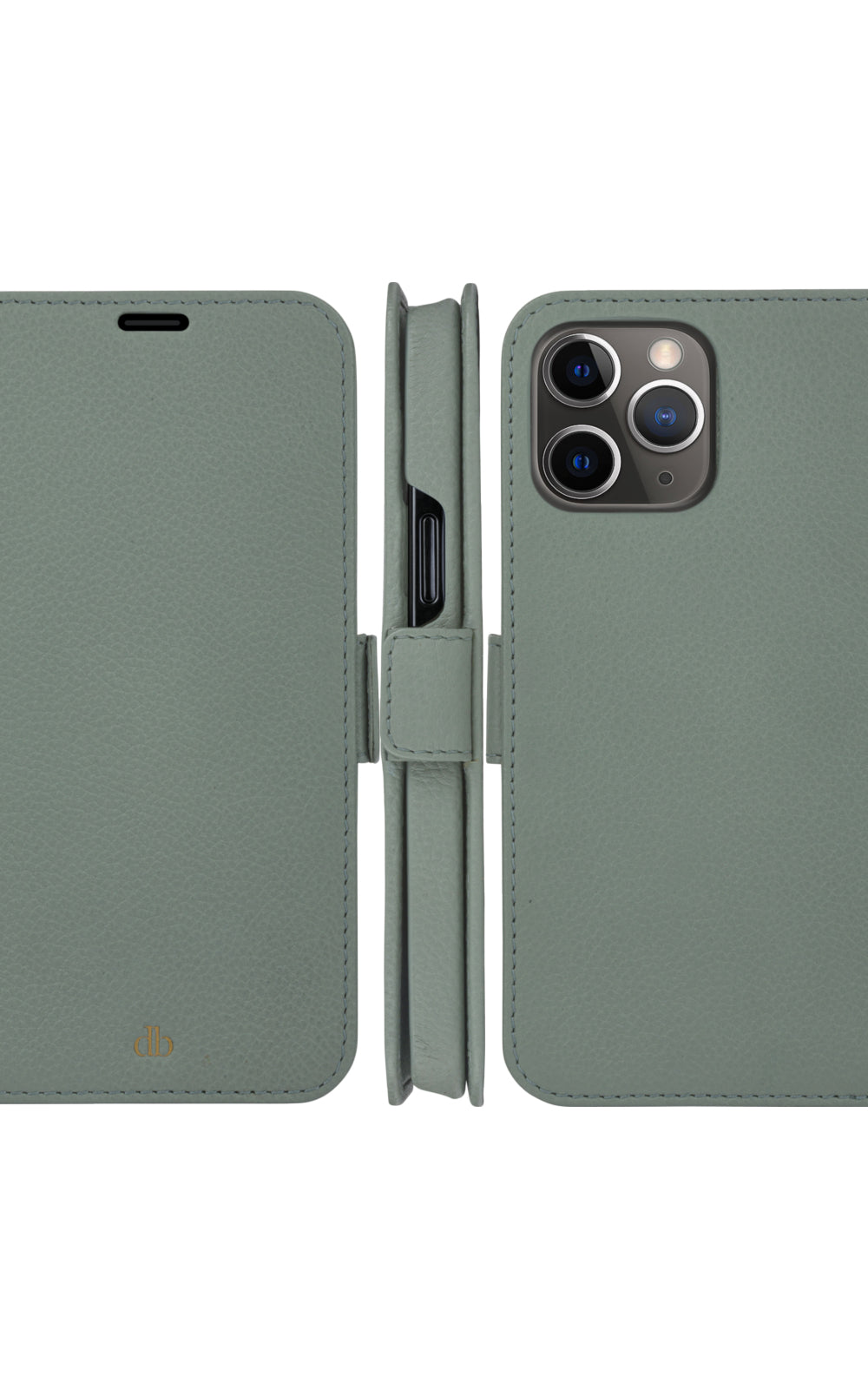 dbramante1928 New York Wallethülle – für Apple iPhone 13 Pro Max, 3 Kartenfächer, Grün, Magnetverschluss