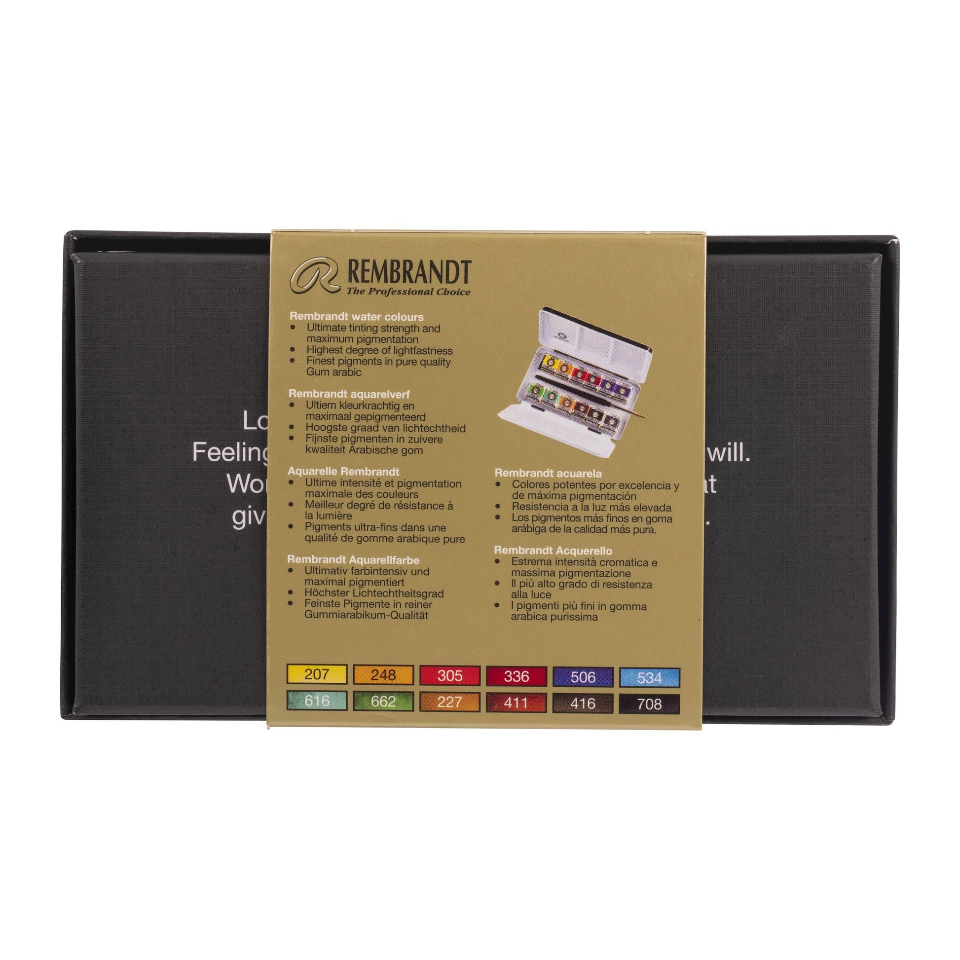 Royal Talens Rembrandt – Aquarellfarbe – Set – 12 Farben, mit Umsteckpinsel