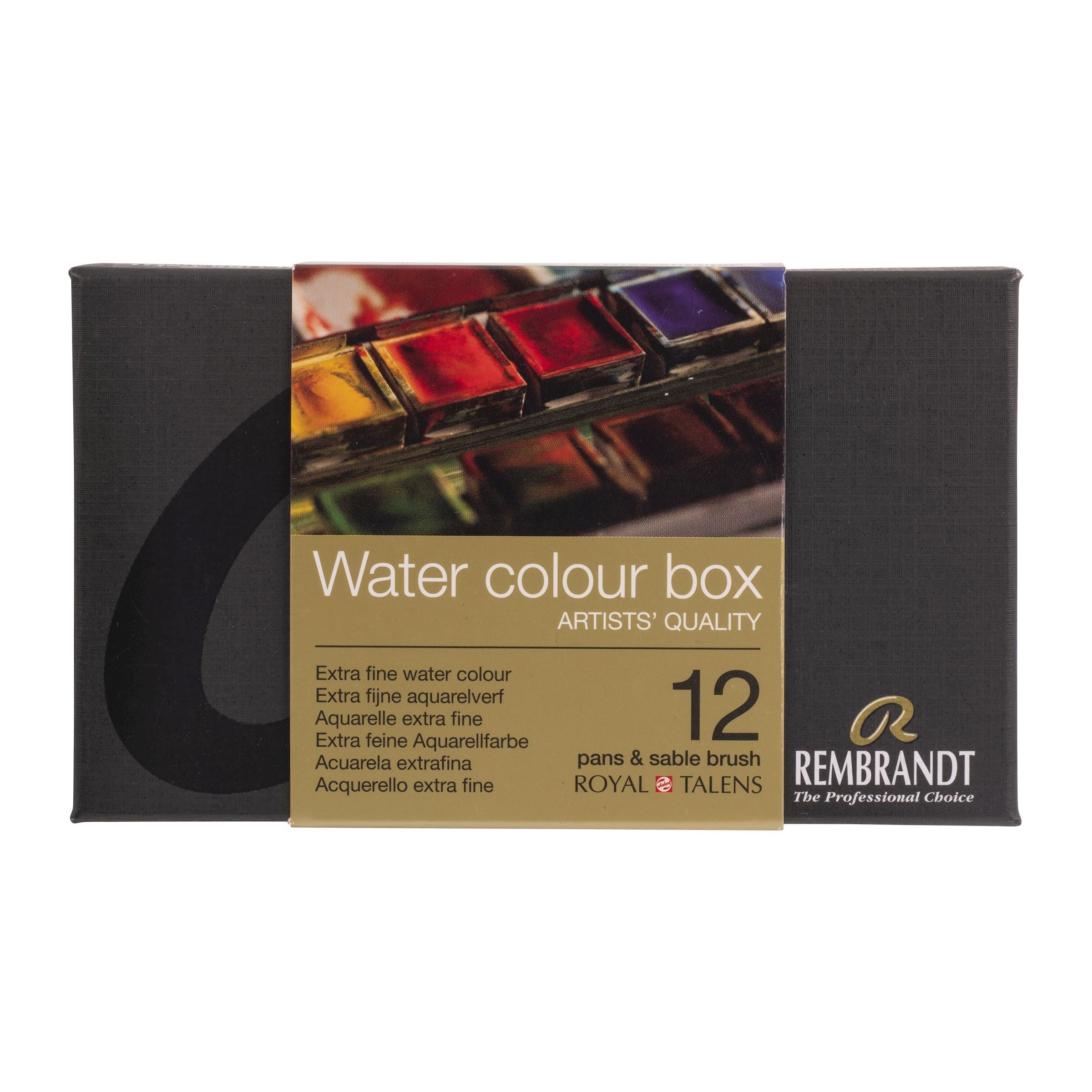 Royal Talens Rembrandt – Aquarellfarbe – Set – 12 Farben, mit Umsteckpinsel