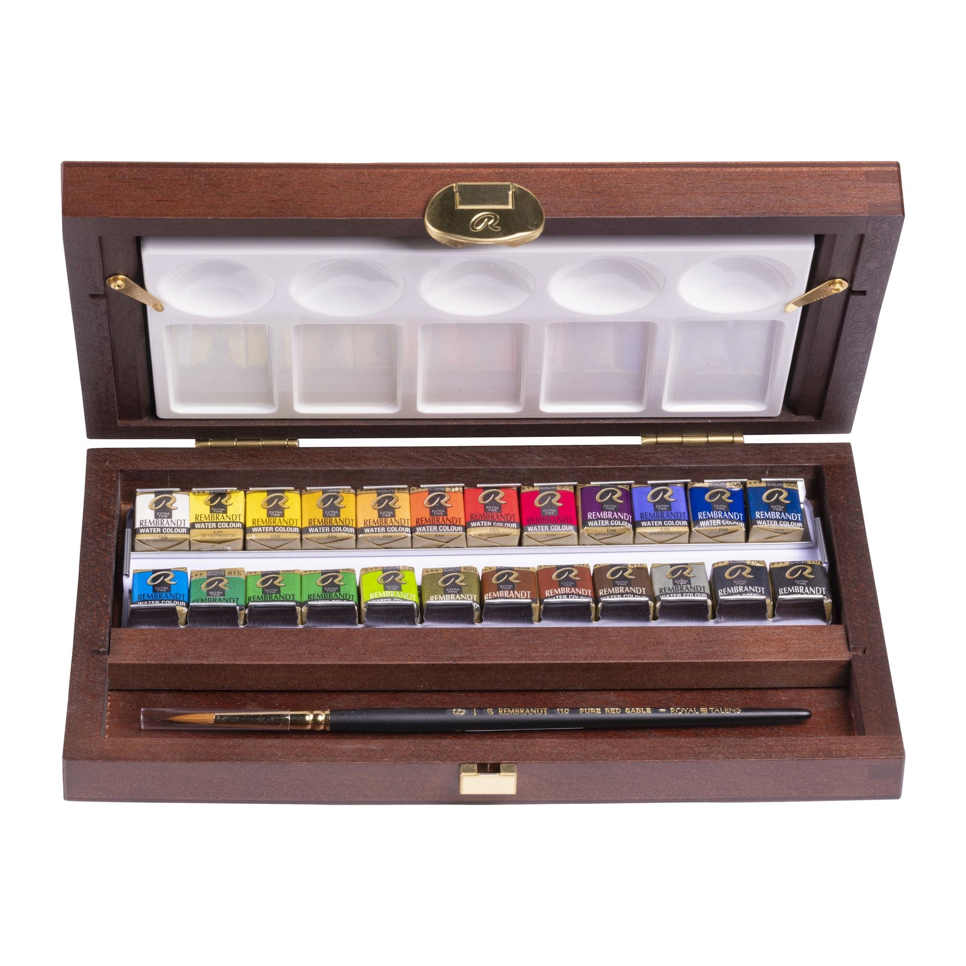 Royal Talens Rembrandt – Malkasten – Set – 24 Farben, inklusive Anmischpalette und Pinsel