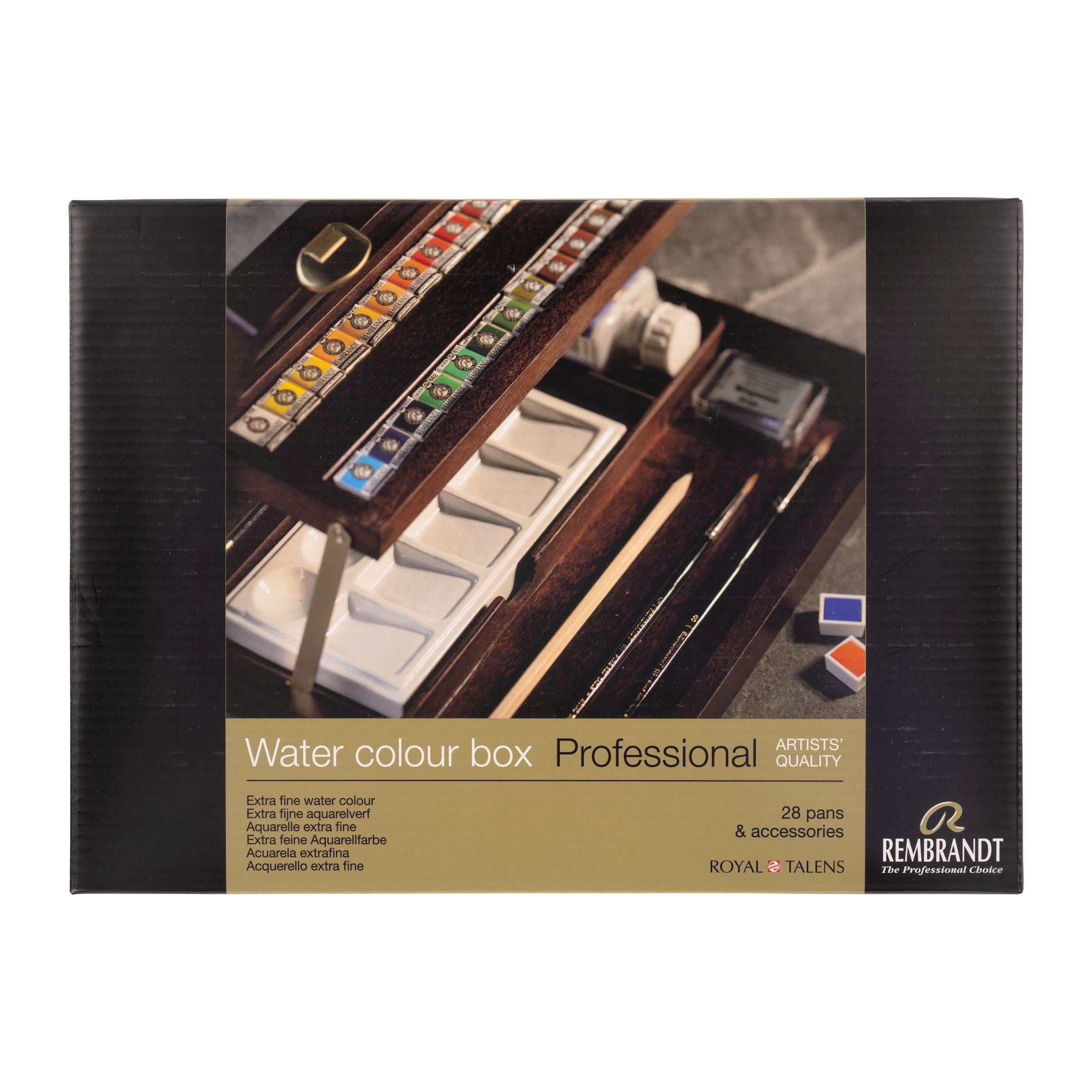 Royal Talens Rembrandt – Malkasten – Set – 28 Farben, inkl. Pinsel