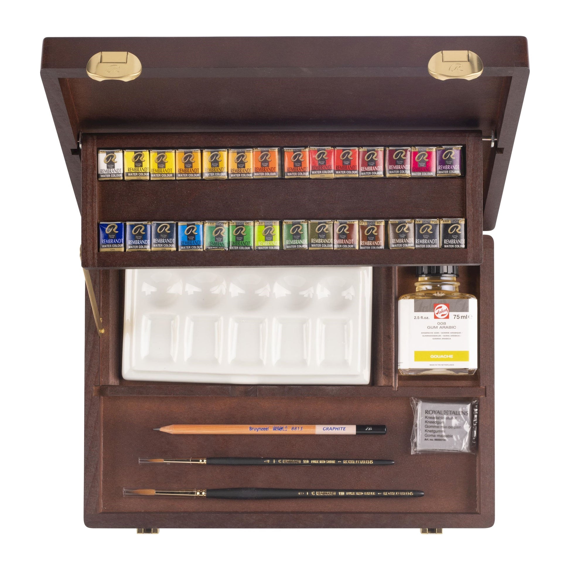 Royal Talens Rembrandt – Malkasten – Set – 28 Farben, inkl. Pinsel