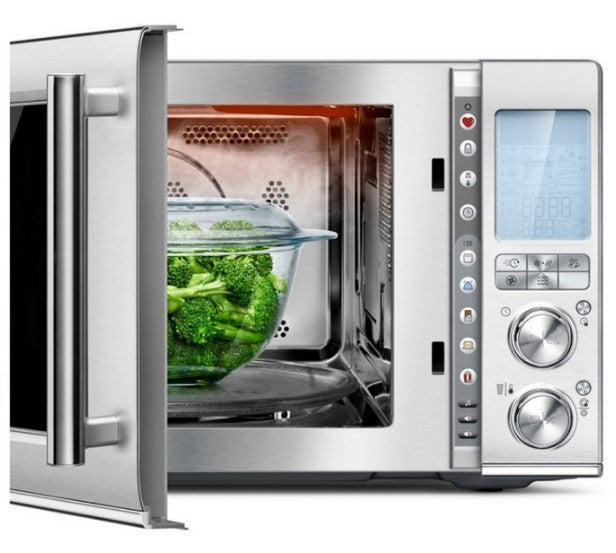 Sage Kombi-Mikrowelle Combi Wave SMO870BSS4QEU1 – 32 l, Grill & Heissluft, 1100 W – silber/edelstahl