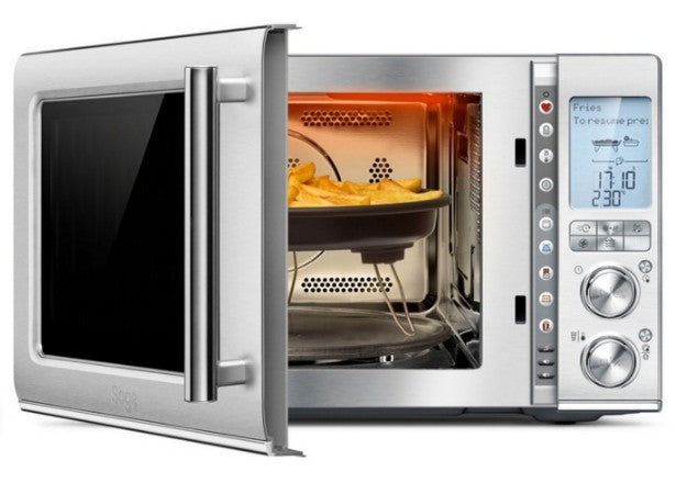 Sage Kombi-Mikrowelle Combi Wave SMO870BSS4QEU1 – 32 l, Grill & Heissluft, 1100 W – silber/edelstahl