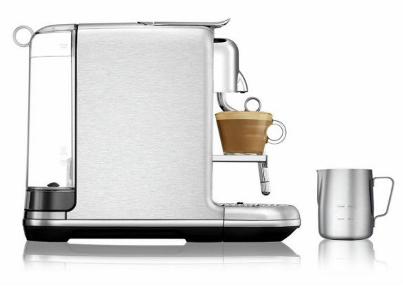 Sage Creatista Pro Steel Kapselmaschine – für Nespresso, 2 l, silber, 19,7 × 32,8 × 42,9 cm