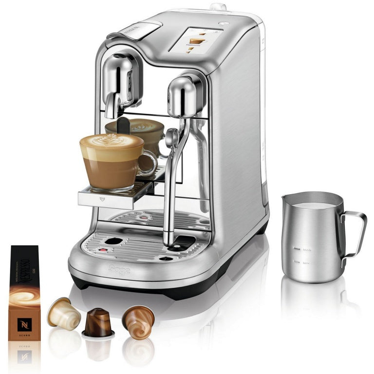 Sage Creatista Pro Steel Kapselmaschine – für Nespresso, 2 l, silber, 19,7 × 32,8 × 42,9 cm