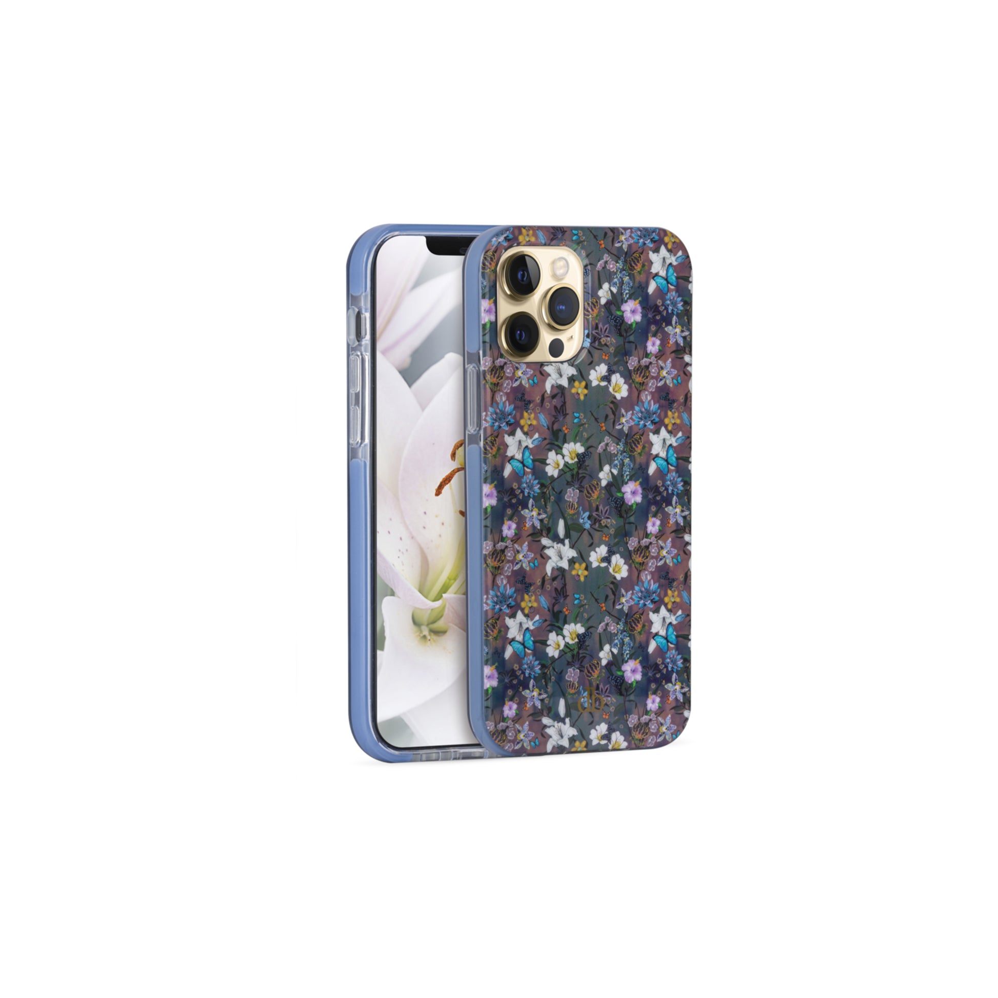 dbramante1928 Capri – Backcover – für Apple iPhone 13/13 Pro, White Lillys, bis 2 m sturzsicher, tropfsicher