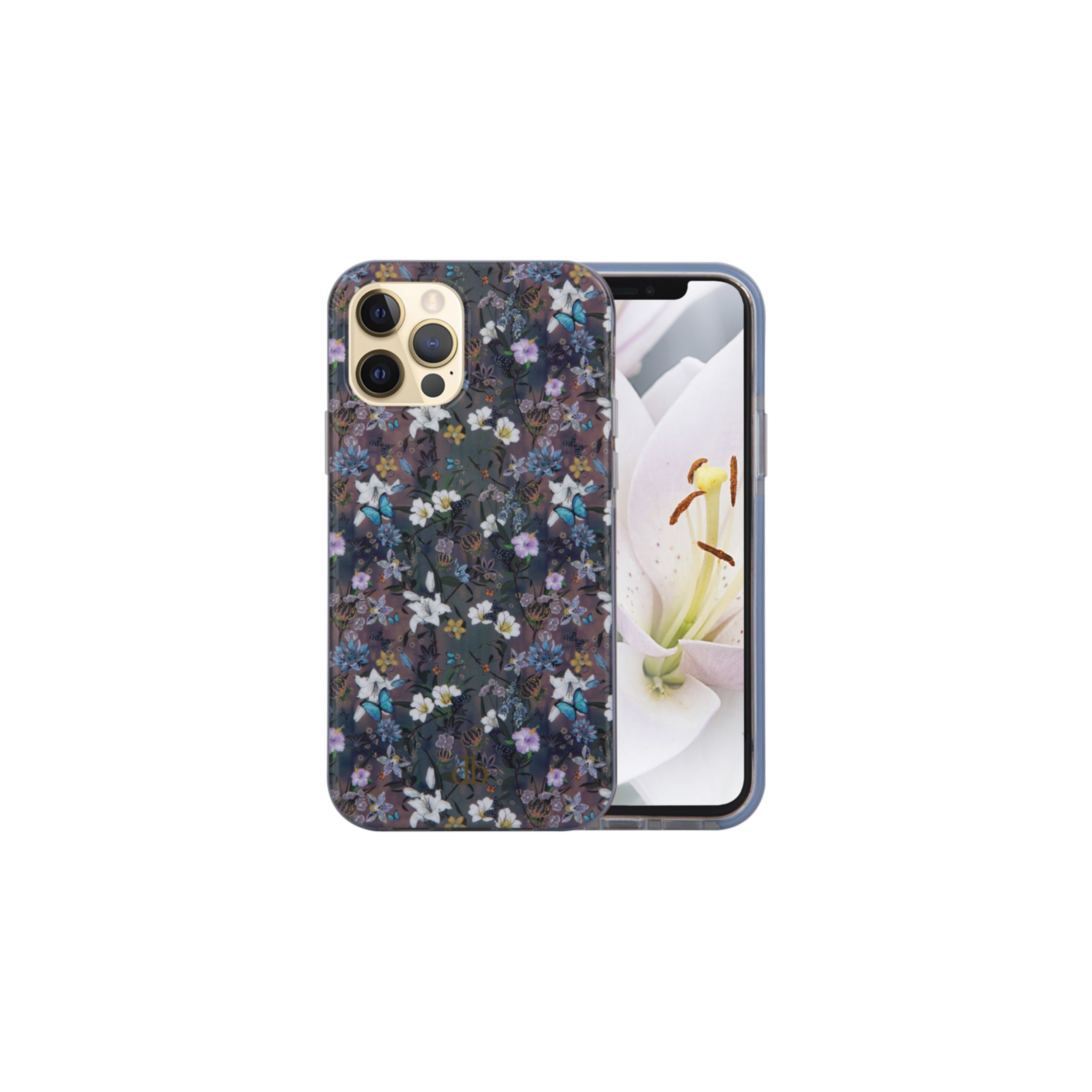 dbramante1928 Capri – Backcover – für Apple iPhone 13/13 Pro, White Lillys, bis 2 m sturzsicher, tropfsicher