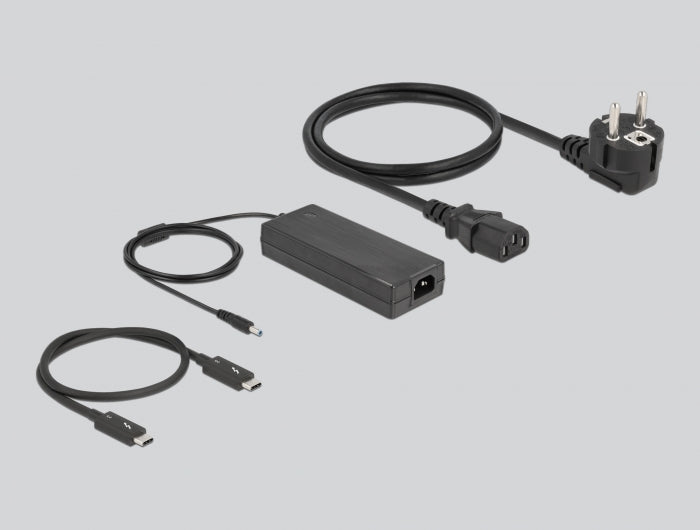 DeLOCK Dockingstation – Thunderbolt 3, 2× DP, 3× USB-A, 1× USB-C, 60 W PD, GbE, für Windows/Mac