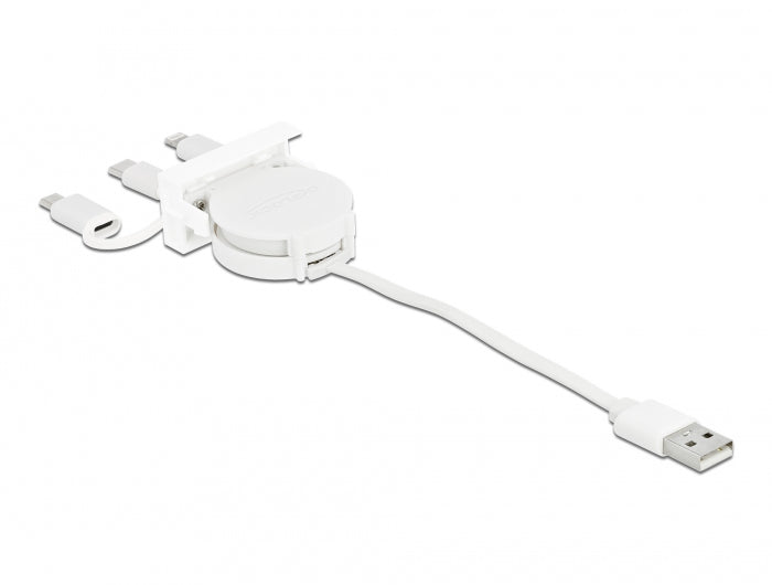 DeLOCK USB-A auf USB-C/Lightning/Micro-USB Kabel – USB 2.0 – 0,5 m – für Lightning/Micro-USB/USB-C Geräte
