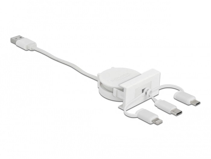 DeLOCK USB-A auf USB-C/Lightning/Micro-USB Kabel – USB 2.0 – 0,5 m – für Lightning/Micro-USB/USB-C Geräte