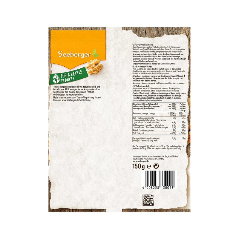 Seeberger Walnusskerne – 150 g