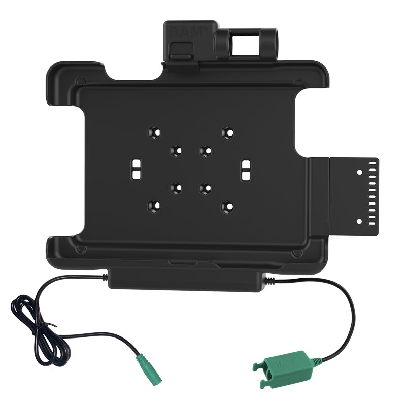 RAM Mounts Tablet-Tischhalterung für RT10 Rugged Tablet – VESA 75×75 mm, 2× USB‑A – Schwarz