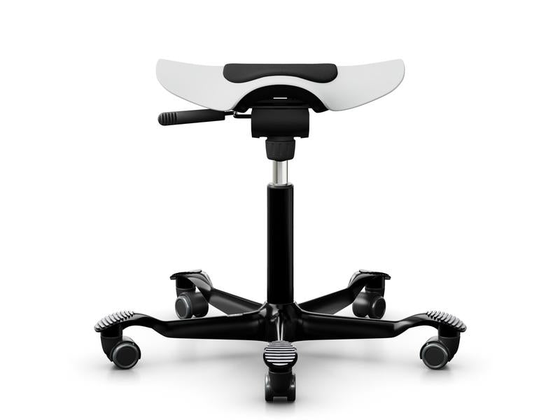 HÅG Hocker Capisco Puls 8001 – Sitzhöhe 45–62 cm, 110 kg, weiss