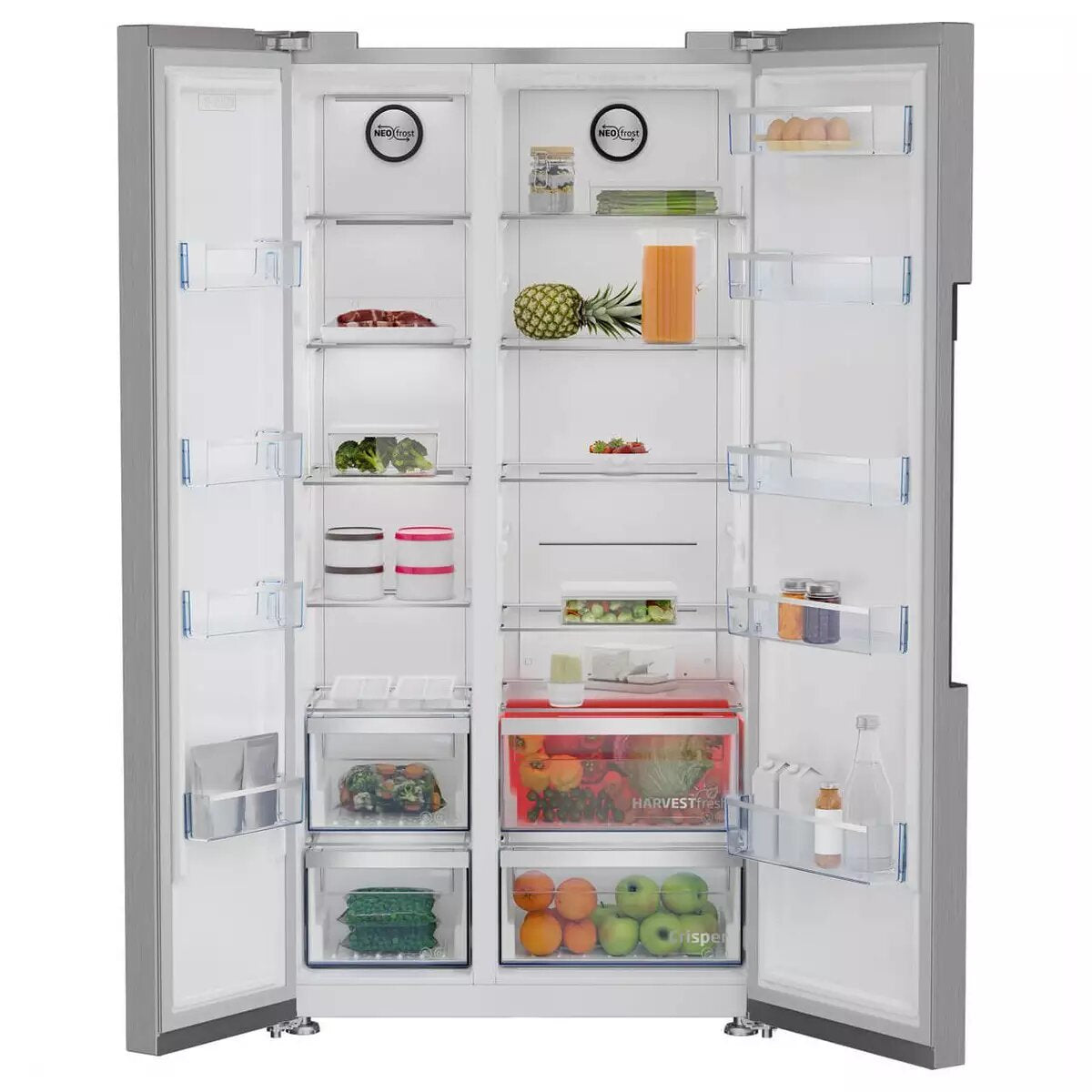 Beko Side-by-Side GN163140PTCHN – 558 l, 230 V, NoFrost, Energieeffizienzklasse E