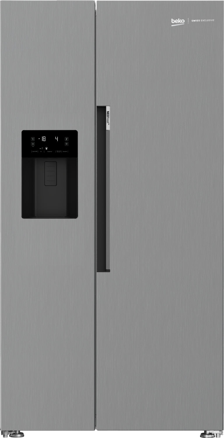 Beko Side-by-Side GN162341PTCHN – 525 l, 230 V, Energieeffizienzklasse E, 36 dB, Silber, 91,0×70,5×179,0 cm