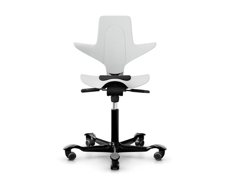 HÅG Bürostuhl Capisco Puls 8010 – 110 kg, Aluminium-Fuss, Weiss