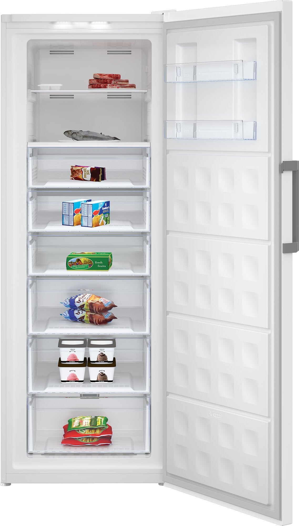 Beko Gefrierschrank RFNE448E45WCH – 404 l, 230 V, No-Frost, Energieeffizienzklasse D