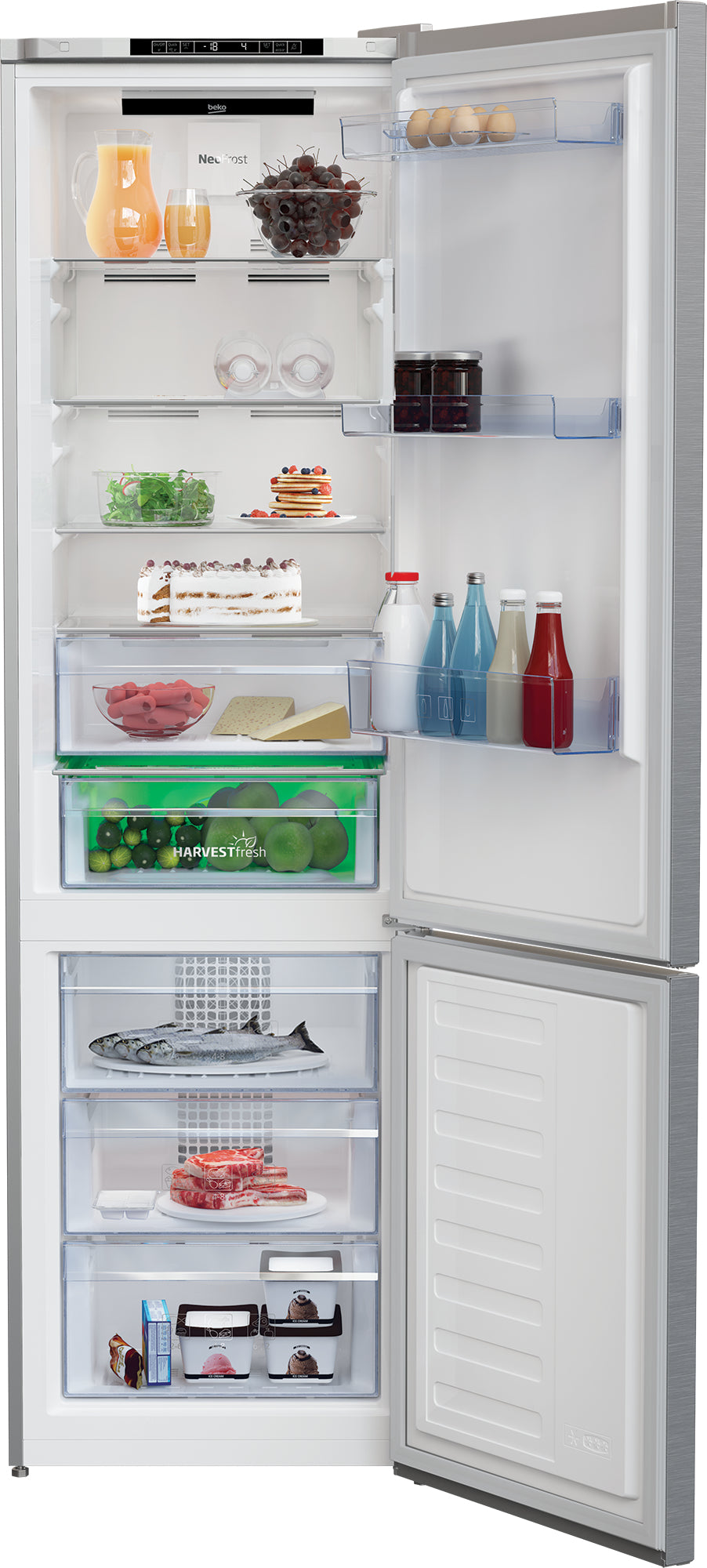 Beko Kühl-Gefrierkombination KG406I40XBC – 362 l, 230 V, Energieeffizienzklasse E, 38 dB