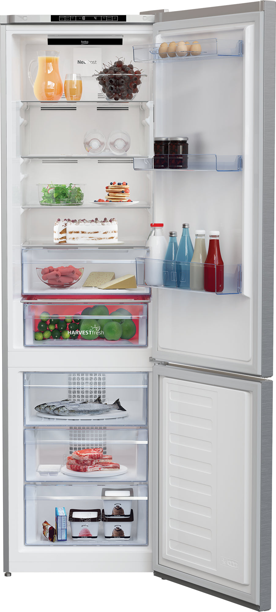 Beko Kühl-Gefrierkombination KG406I40XBC – 362 l, 230 V, Energieeffizienzklasse E, 38 dB