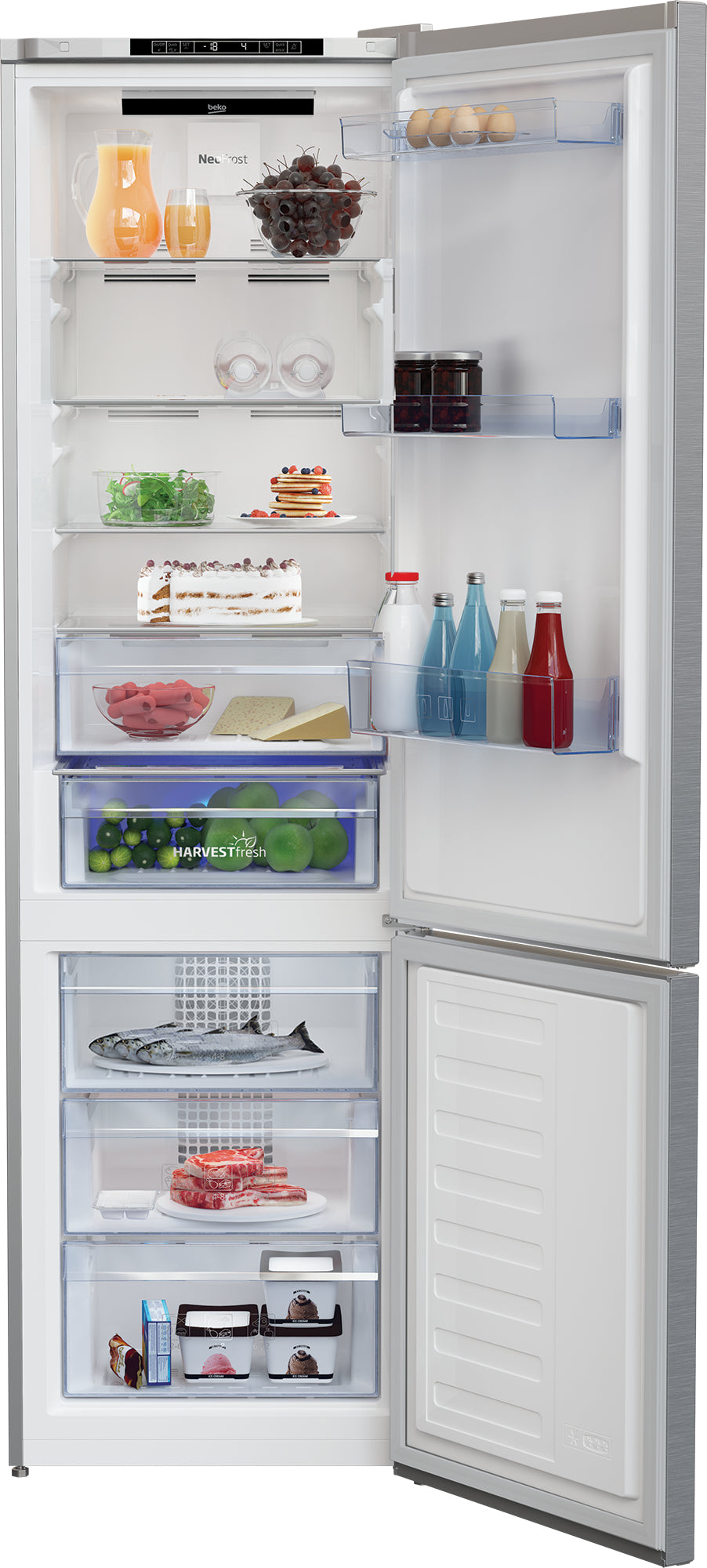Beko Kühl-Gefrierkombination KG406I40XBC – 362 l, 230 V, Energieeffizienzklasse E, 38 dB