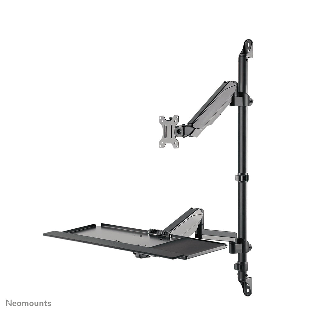 Neomounts WL90-325BL1 – Wandhalterung, bis 32", 1–9 kg, Gasfeder, Tastatur- & Mausplatte, Schwarz