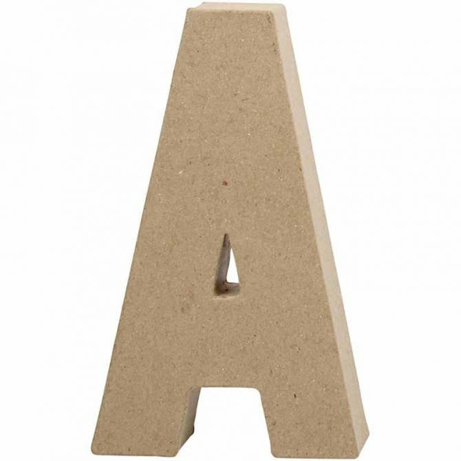 Creativ Company Papp-Buchstabe, Buchstabe A, 11,8 cm × 2,5 cm × 20,5 cm