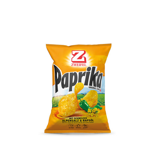 Zweifel Chips – Paprika, glutenfrei, vegan – 20 × 30 g