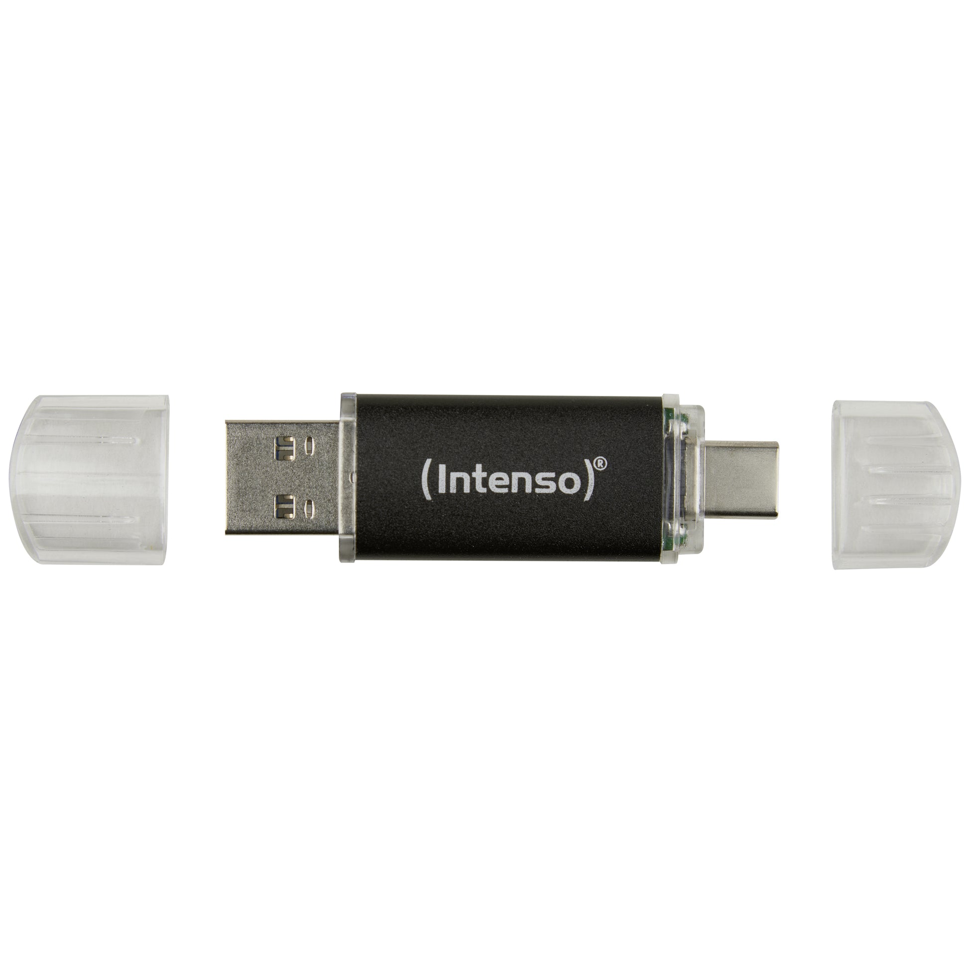 Intenso Twist Line 3539491 USB-Stick 128 GB – USB-A/USB-C USB 3.2 Gen 1, 70 MB/s Lesen, mit Kappe, Anthrazit