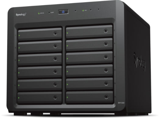 Synology DX1222 – 12-Bay Tower NAS – für 2,5"/3,5" HDD/SSD, SATA