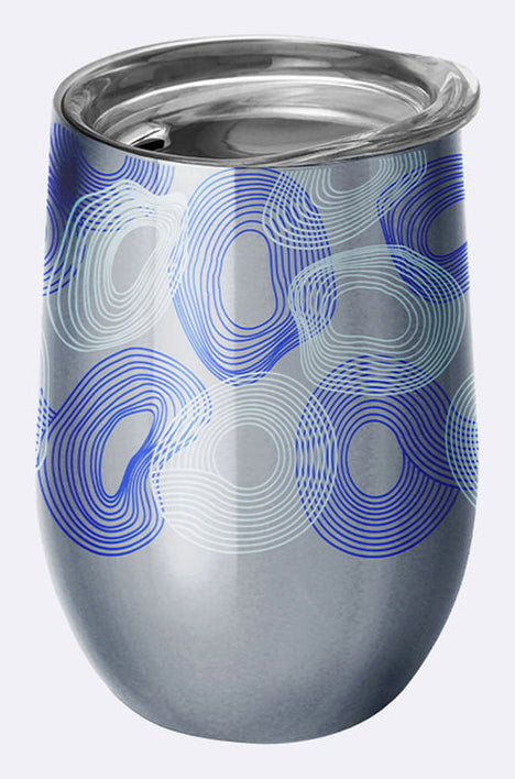 BioLoco Thermobecher – 420 ml, Edelstahl, Blaugrau, mit Deckel, spülmaschinenfest, mikrowellengeeignet