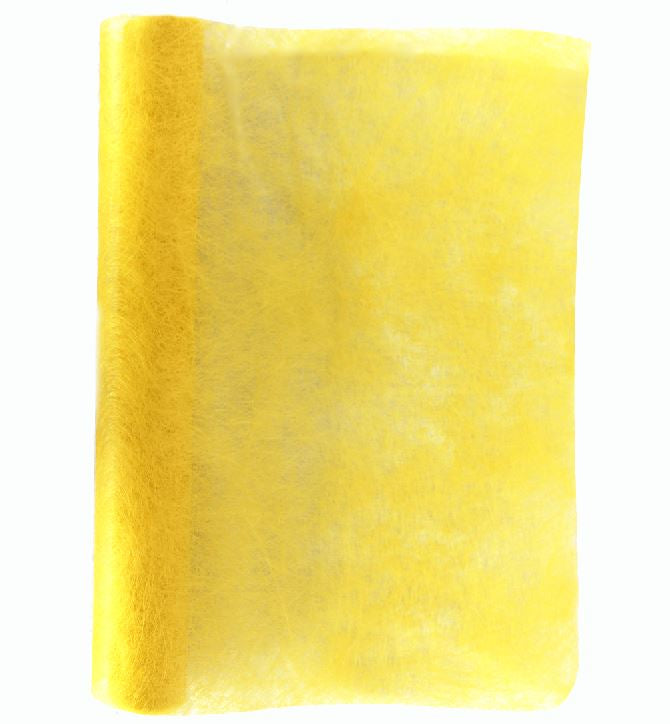 Dameco Dekostoff Vlies – 36 × 3 m – Polyester, Gelb
