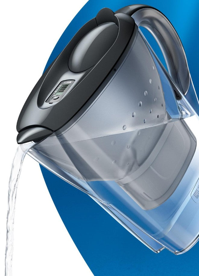 Brita Marella Tischwasserfilter – 2,4 l, inkl. 6 MAXTRA PRO Kartuschen, Graphit