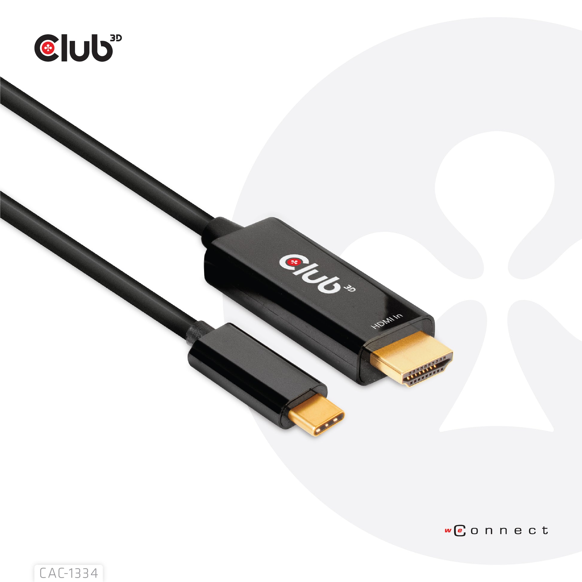 CLUB3D Club 3D HDMI auf USB-C Kabel DP 1.2 4K 60 Hz – 1,8 m – aktiv