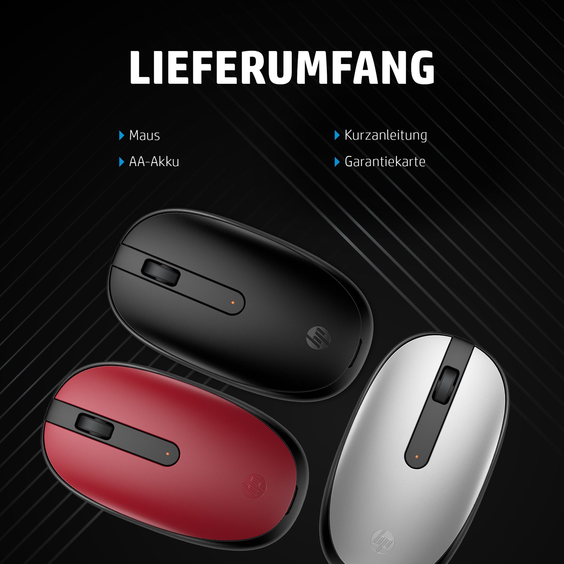 HP 240 Maus – kabellos, Bluetooth, schwarz