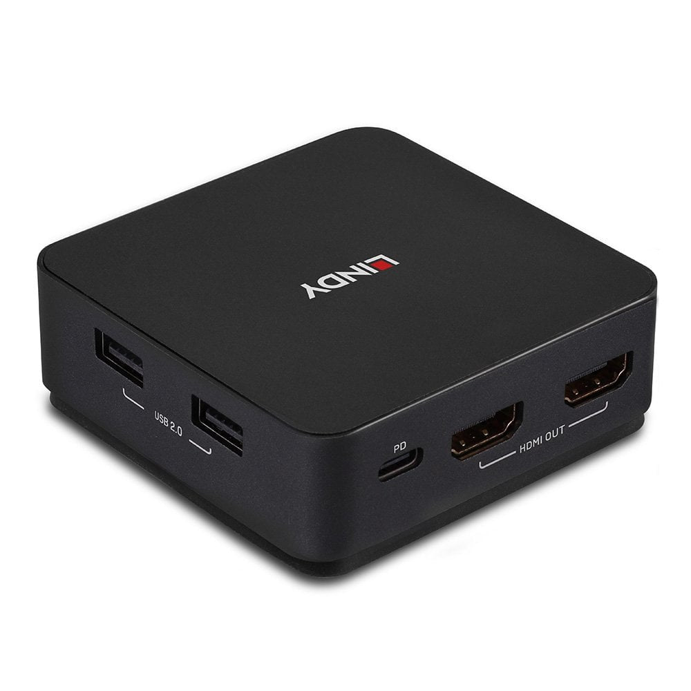 Lindy KVM-Switch 2×1, USB-C/Dual HDMI, 4K (3840 × 2160)