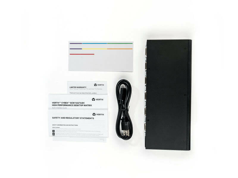 Vertiv SCM185DPH-400 – 2×8-Port DP/HDMI Sicherer KVM-Switch – 4K/60 Hz, USB 2.0-Hub, Audio