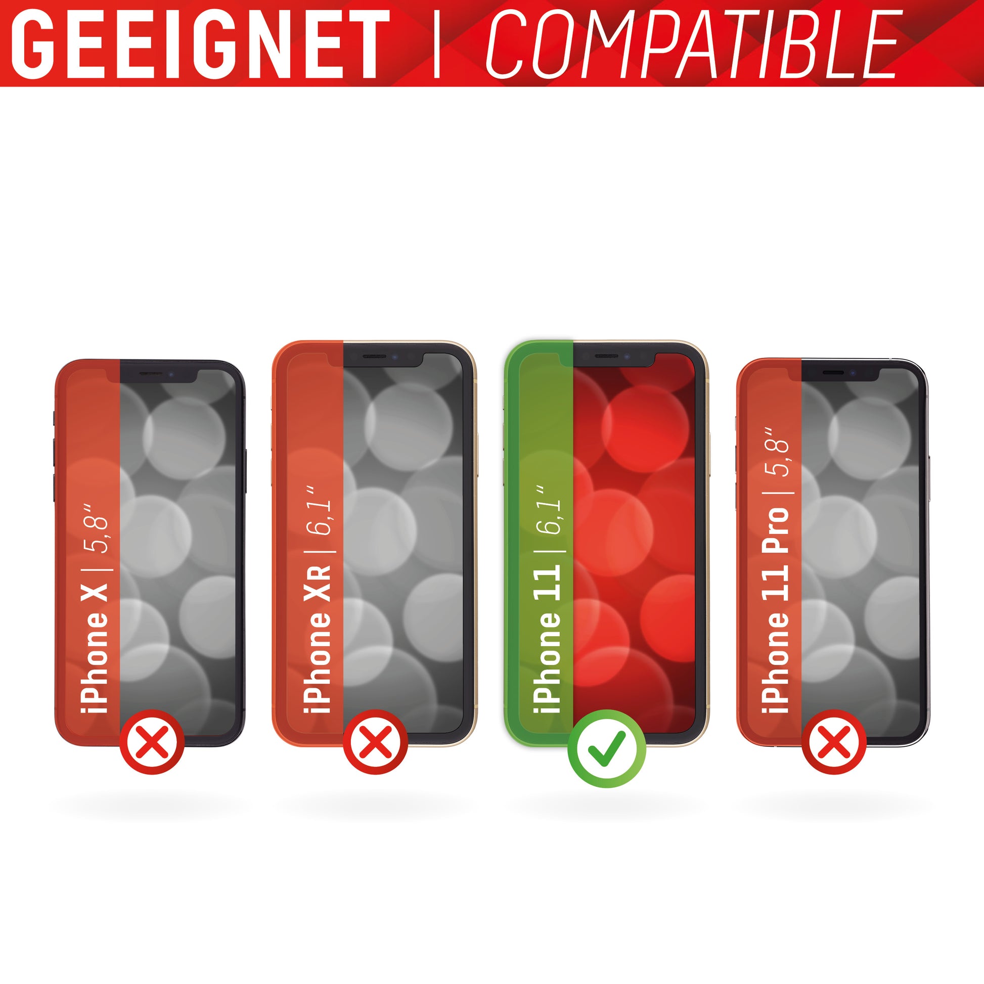 Displex Displayschutz (Panzerglas), 10H – für iPhone 11