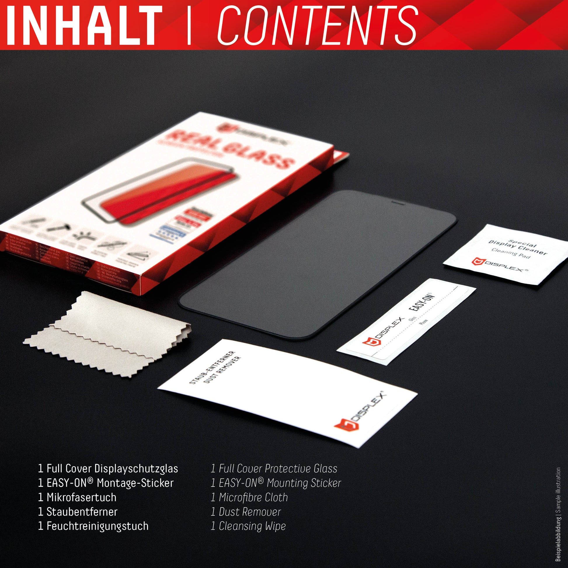 Displex Displayschutz (Panzerglas), Full Cover – für Xiaomi Mi 11/11 Pro/11 Ultra – mit Applikator