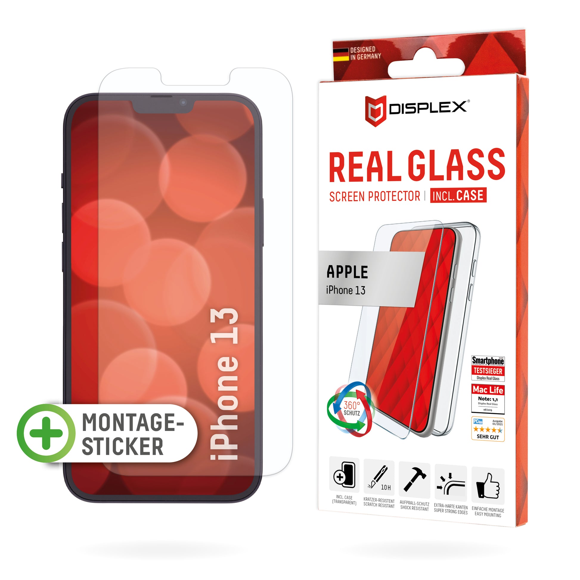 Displex Displayschutz (Panzerglas), 10H – für iPhone 13
