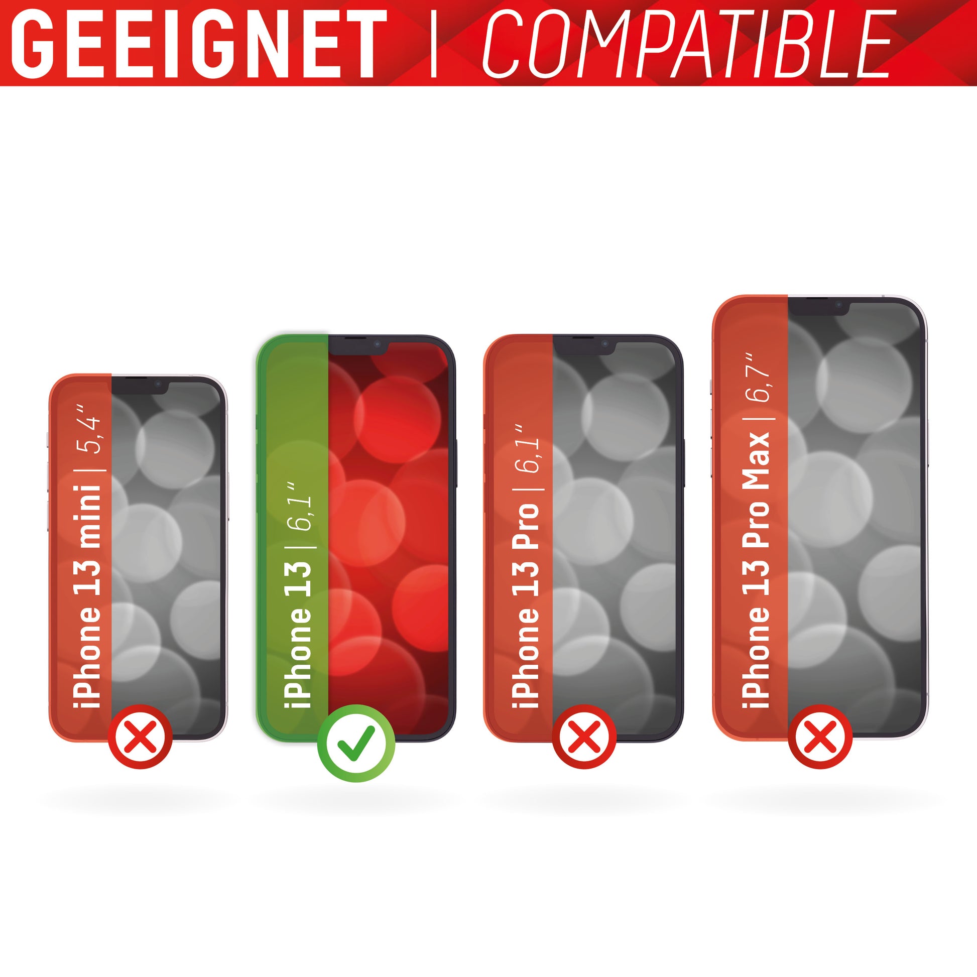 Displex Displayschutz (Panzerglas), 10H – für iPhone 13