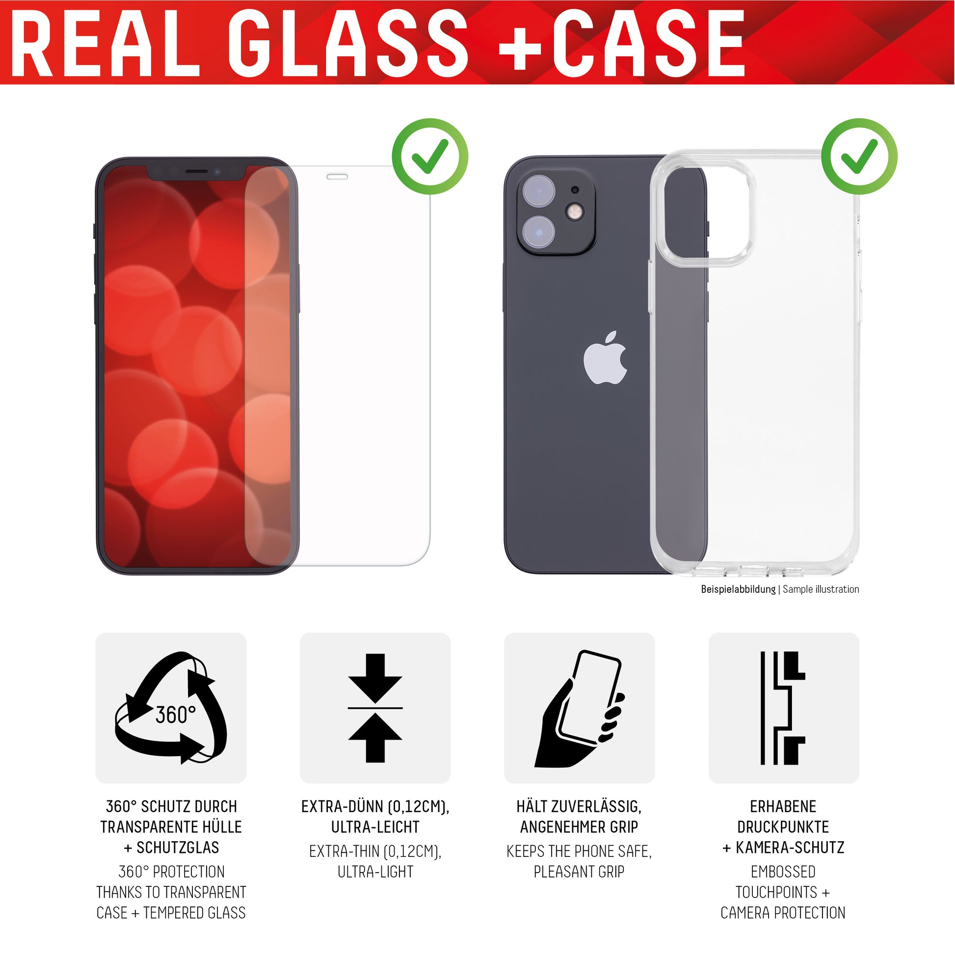 Displex Displayschutz (Panzerglas), 10H – für iPhone 13 Pro