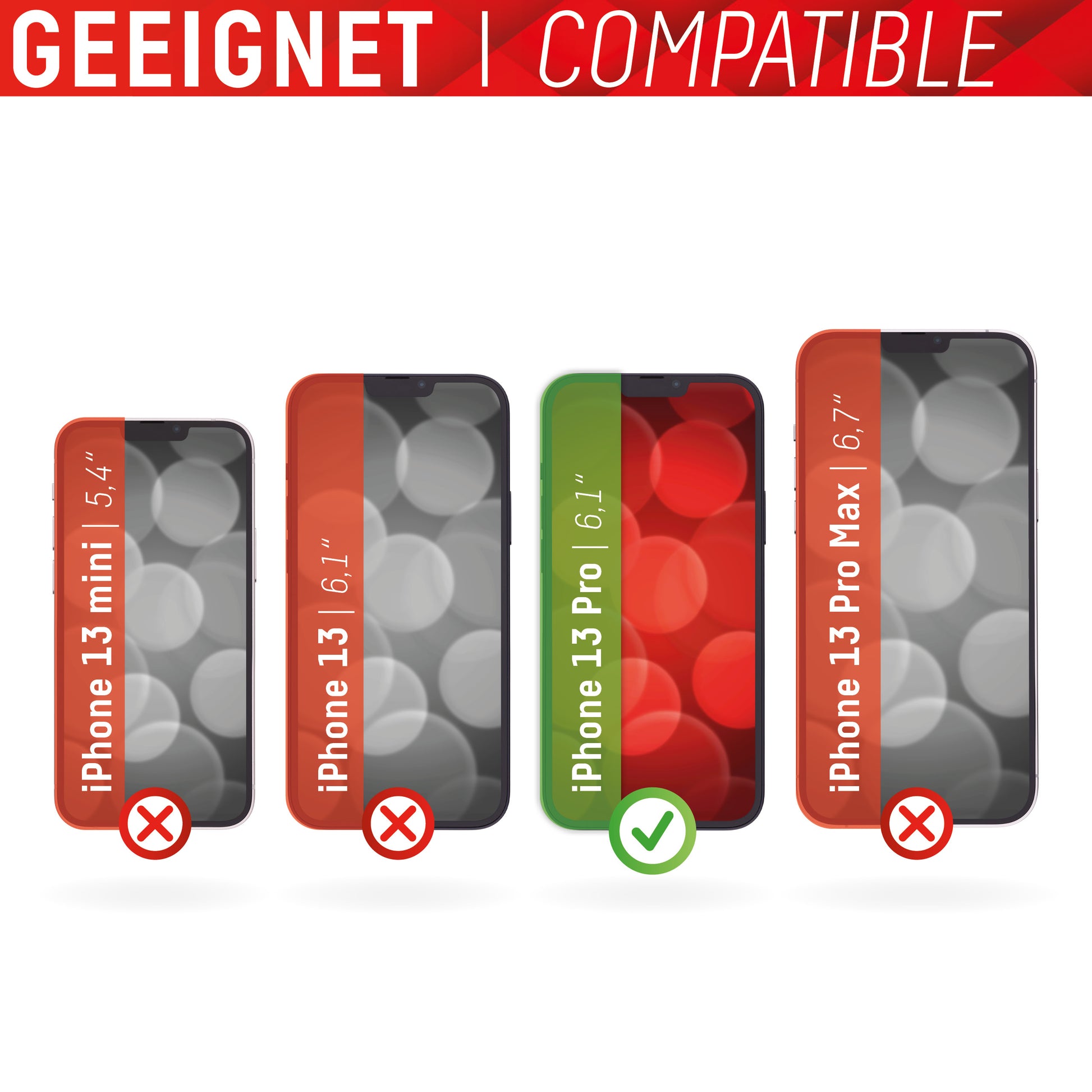 Displex Displayschutz (Panzerglas), 10H – für iPhone 13 Pro