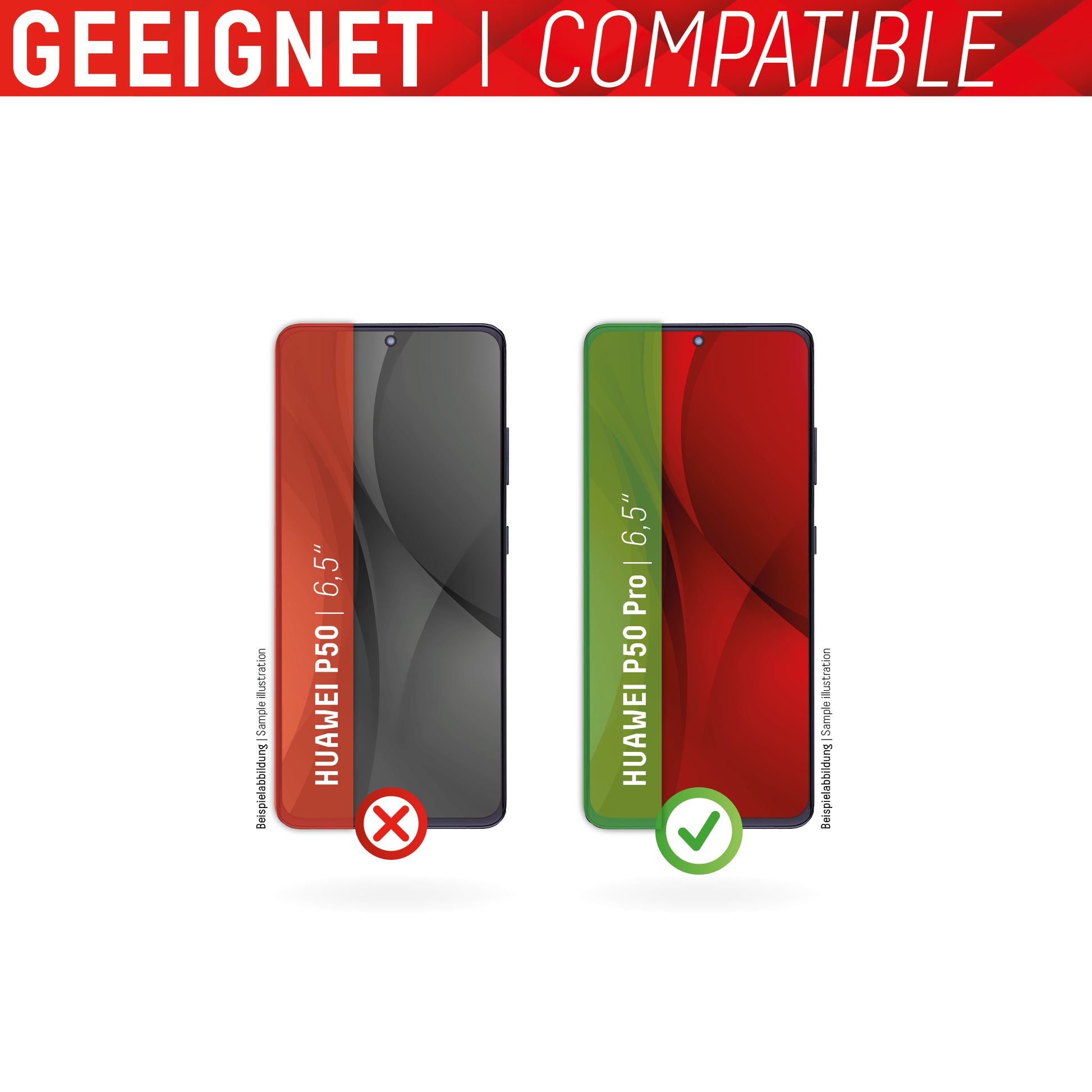 Displex Displayschutz (Panzerglas), 10H – für Huawei P50