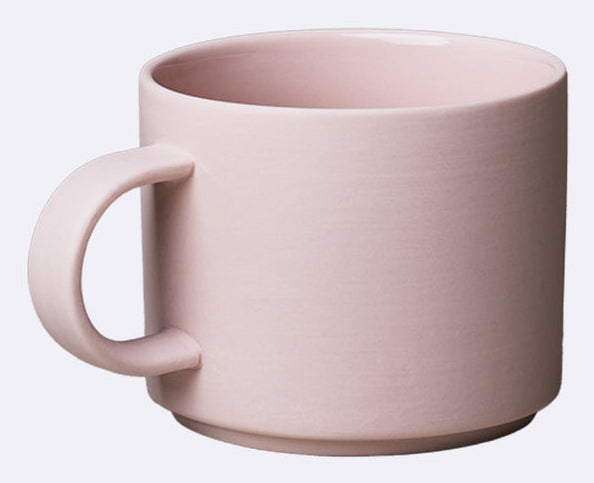 Chic-mic Tasse – 280 ml, Porzellan, Hellrosa, spülmaschinenfest, mikrowellengeeignet