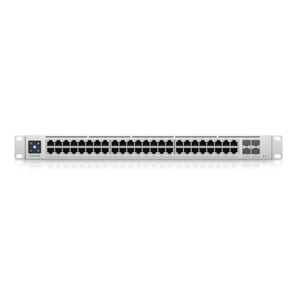 Ubiquiti UniFi USW-ENTERPRISE-48-POE – Managed Switch, 48× 2.5GbE, 4× 10GbE SFP+, L3, 1.3" Touchscreen, Weiss